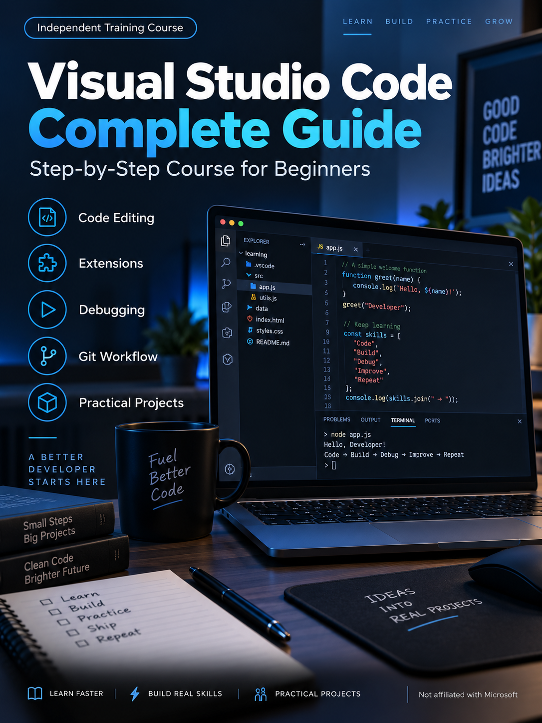 Visual Studio Code Complete Guide course cover