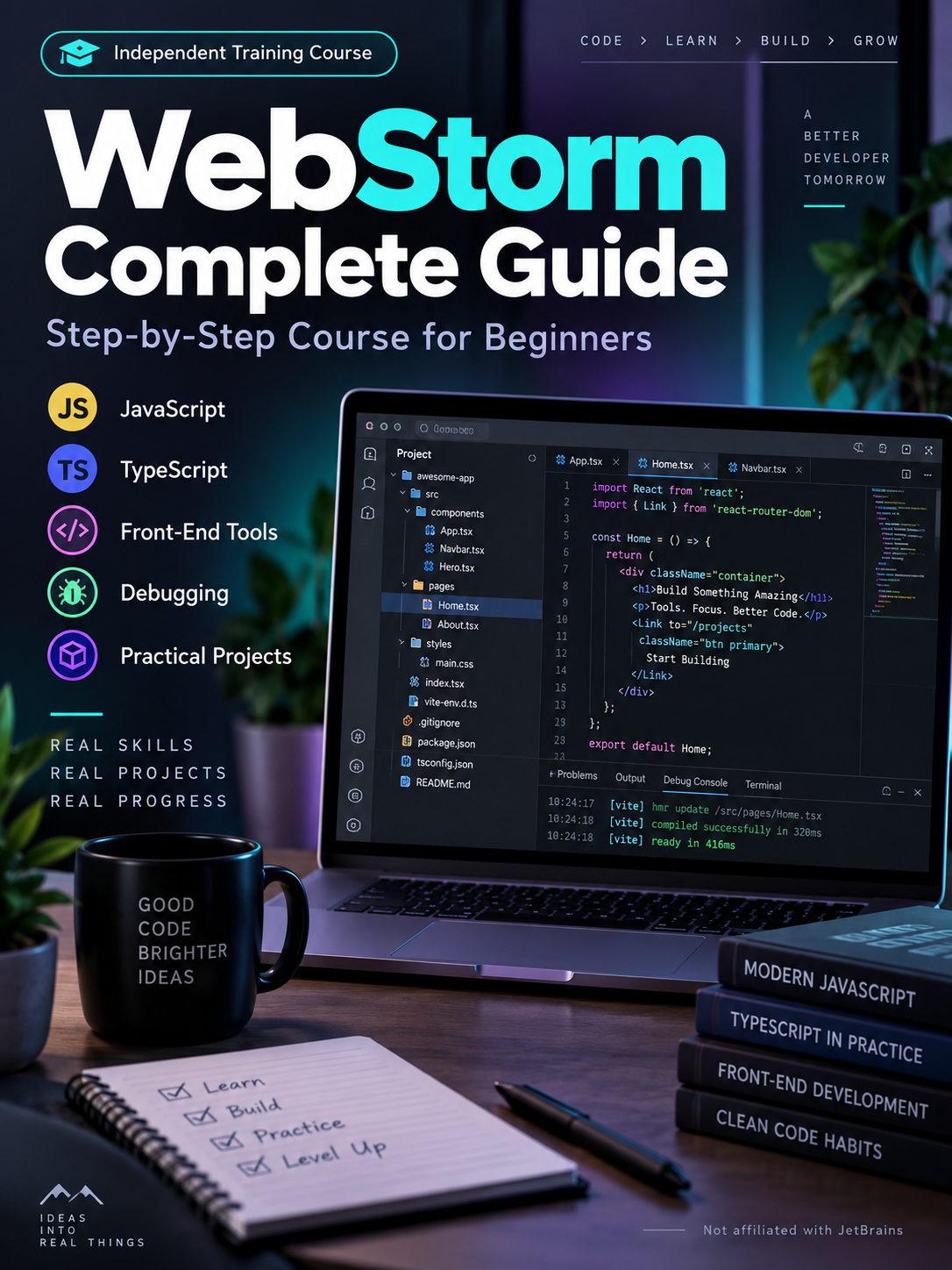 WebStorm Complete Guide course cover